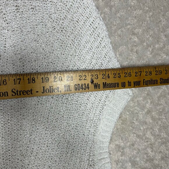 Tommy Bahama Marlina Tape Yarn V-Neck Open Knit Mesh‎ Pull Over Sweater Size S - Picture 7 of 8